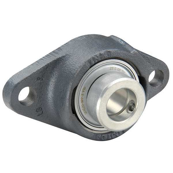 Flange Bearing, 2-Bolt, Ball, 45mm Bore