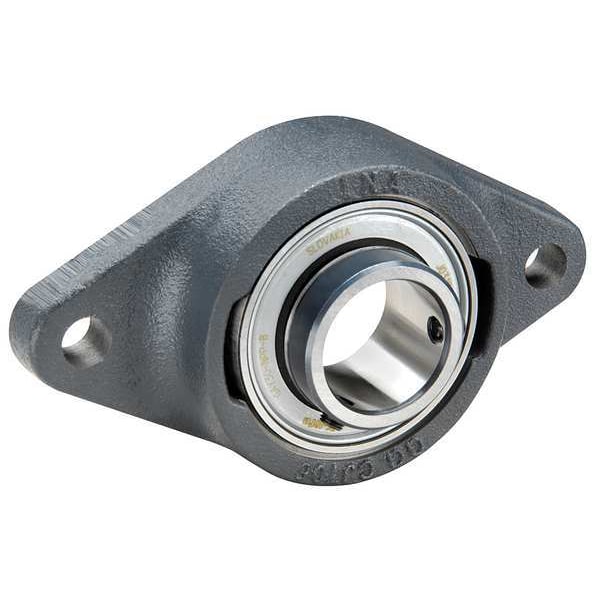 Flange Bearing, 2-Bolt, Ball, 20mm Bore