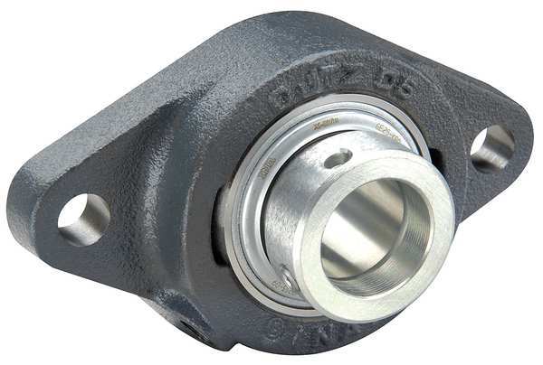 Flange Bearing, 2-Bolt, Ball, 50mm Bore