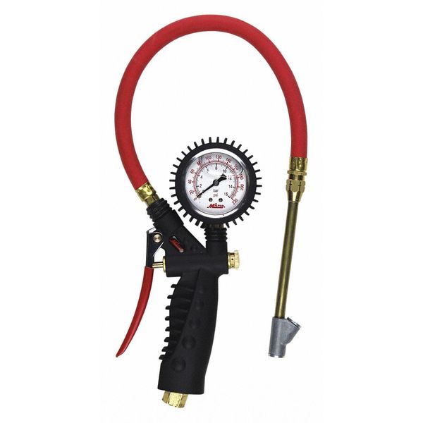 Inflator Gauge, Analog, Straight Dual Chck