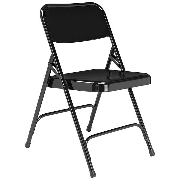 Folding Chair, Black, 18-1/4 In., PK4