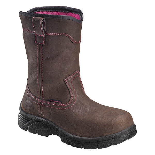 Boot, Wellington, Brown, Leather, 9W, PR
