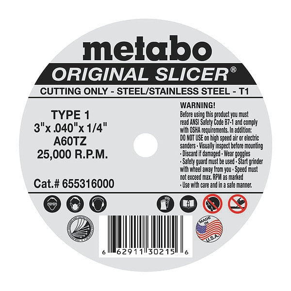 Cutting Wheel, T1, A60TZ, 3