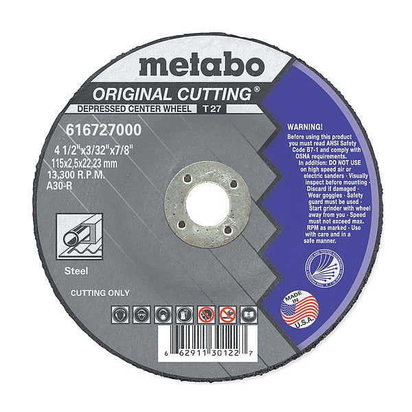 Cutting Wheel, T27, A30R, 4.5