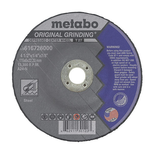 Grinding Wheel, T27, A24N, 4.5