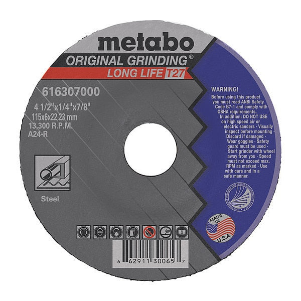 Grinding Wheel, T27, A24R, 4.5