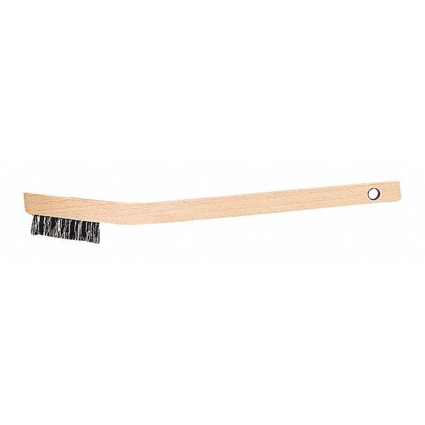 3x7 Welders Toothbrush - Carbon Steel Wire, Wooden Block