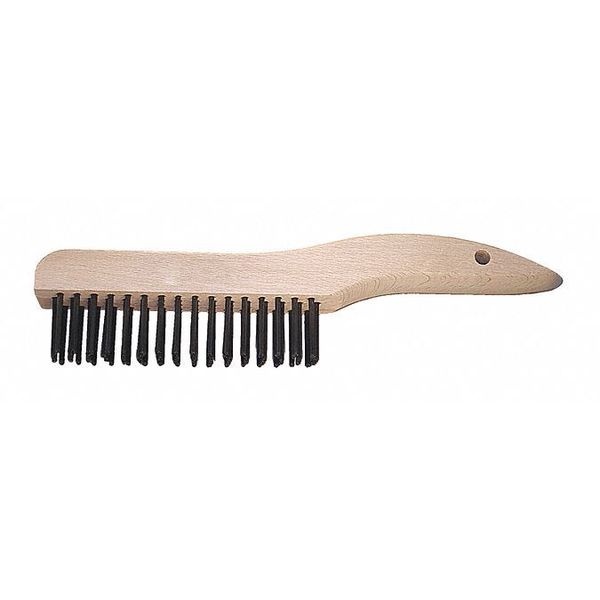 Shoe Hndl Scrtch Brush, CSWire, Wood, 4x16 in, 5-1/4 in L Handle, 5 in L Brush, Hardwood