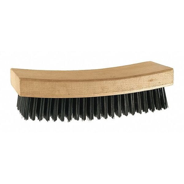 Curved Back Block Brush - 9 x 21 Rows, CS Wire