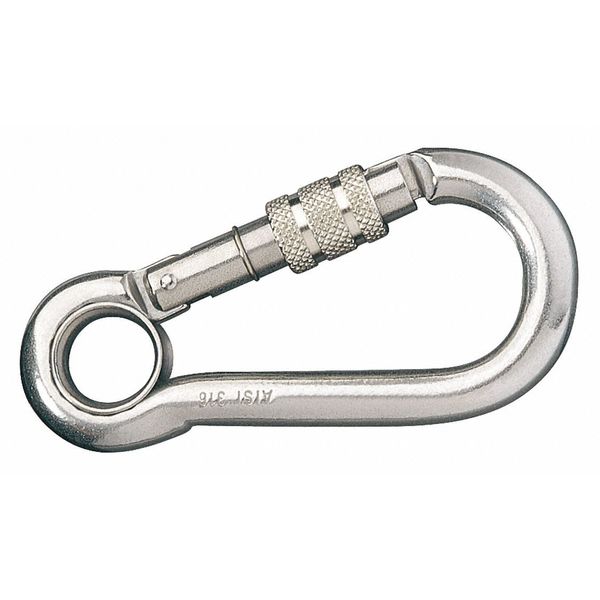 Carabiner Hook, Double Lock, SS, 3/8