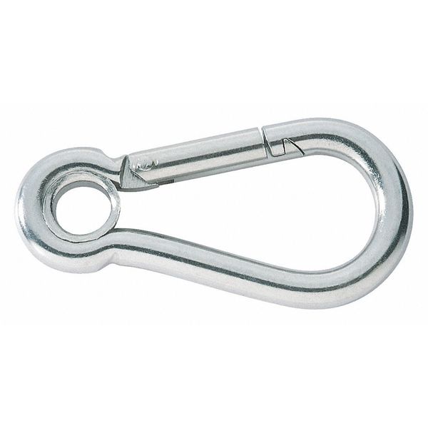 Carabiner Hook, Single Lock, SS, 3/8