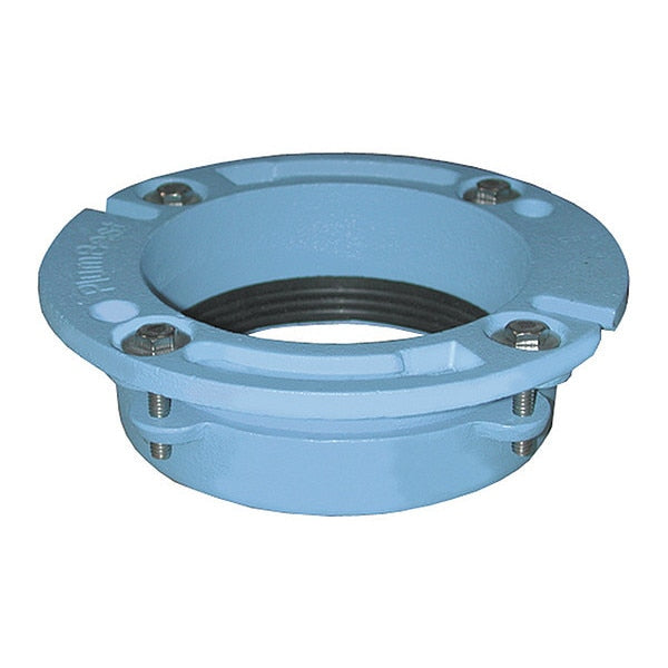No-Caulk Closet Flange, Cast Iron, 4x2