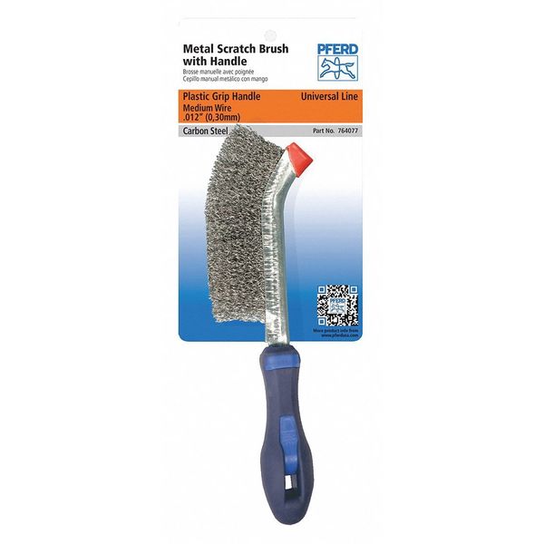 Metal PSF Scratch Brush - .012 CS Wire, Plastic Handle