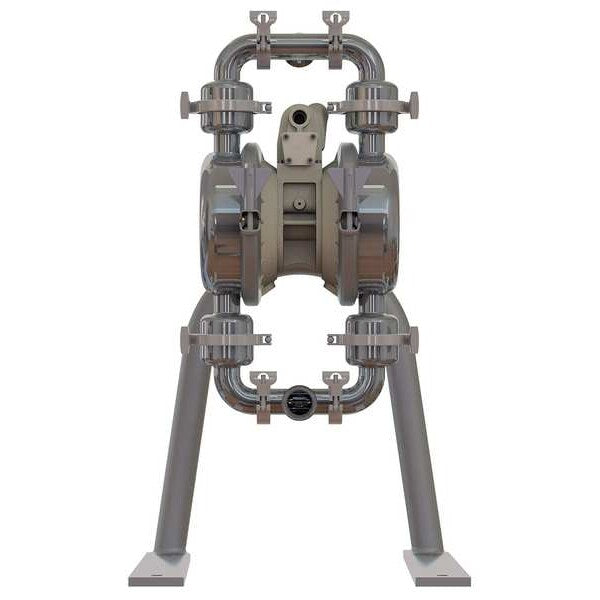 Double Diaphragm Pump, Stainless steel, Air Operated, PTFE, 86 GPM