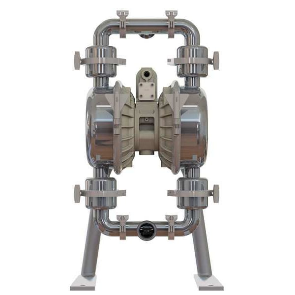 Double Diaphragm Pump, Stainless steel, Air Operated, PTFE, 147 GPM
