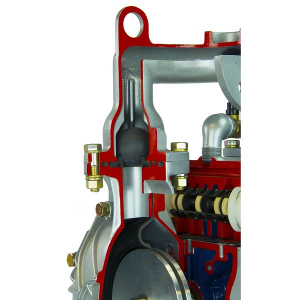 Double Diaphragm Pump, Cast iron, Air Operated, Santoprene, 107 GPM
