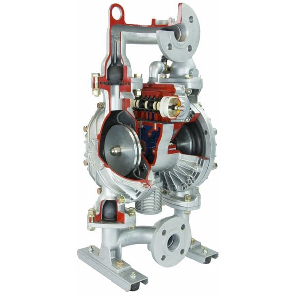 Double Diaphragm Pump, Aluminum, Air Operated, Buna N, 115 GPM