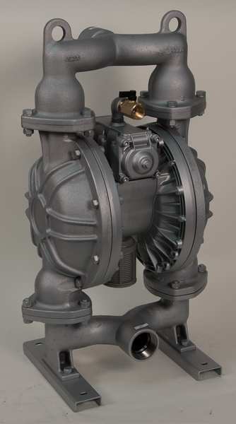 Double Diaphragm Pump, Cast iron, Air Operated, Santoprene, 107 GPM