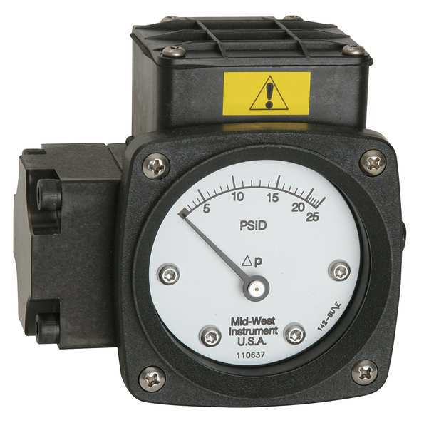 Pressure Gauge, 0 to 100 In H2O