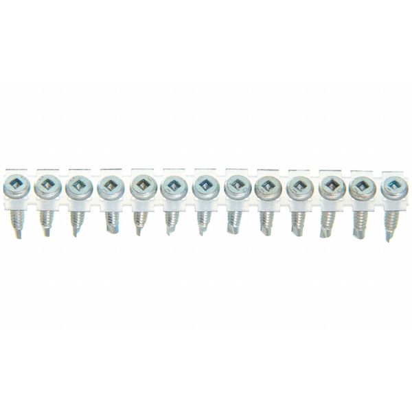 Sheet Metal Screw, #10 x 1 in, Zinc Plated Steel Pan Head Square Drive, 1000 PK