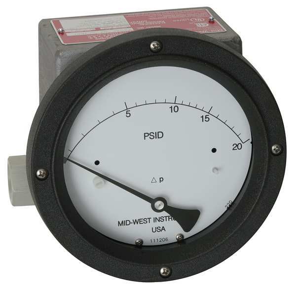 Pressure Gauge, 0 to 15 psi