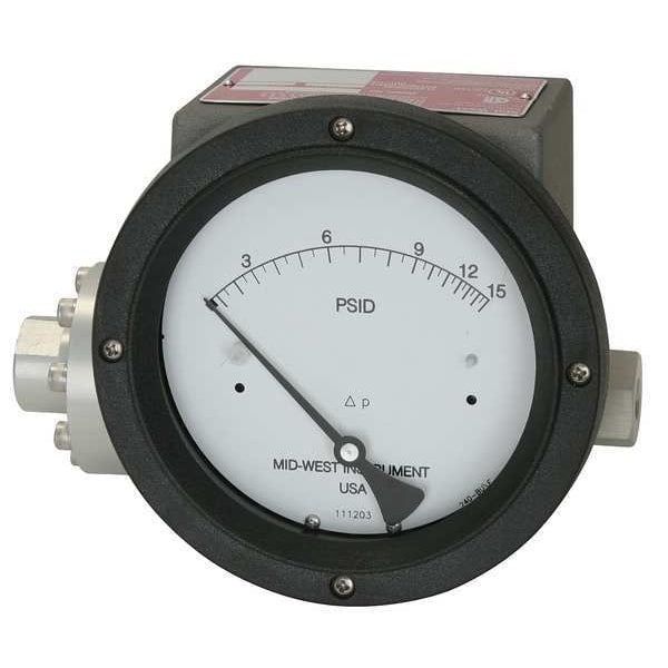 Pressure Gauge, 0 to 10 psi