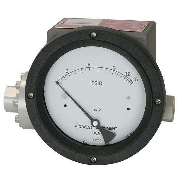 Pressure Gauge, 0 to 50 In H2O