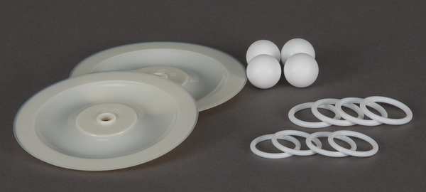 Pump Repair Kit, Hytrel/PTFE, Fluid, 1/2 In