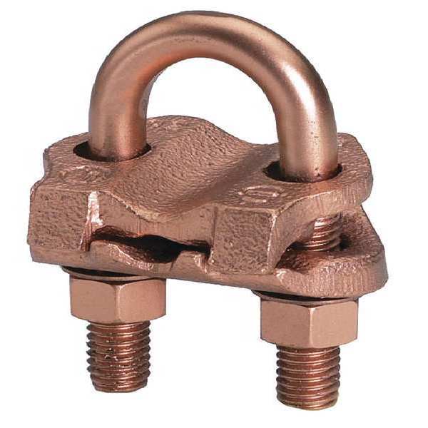 Pipe Ground Clamp, 1/0AWG, 6.38In