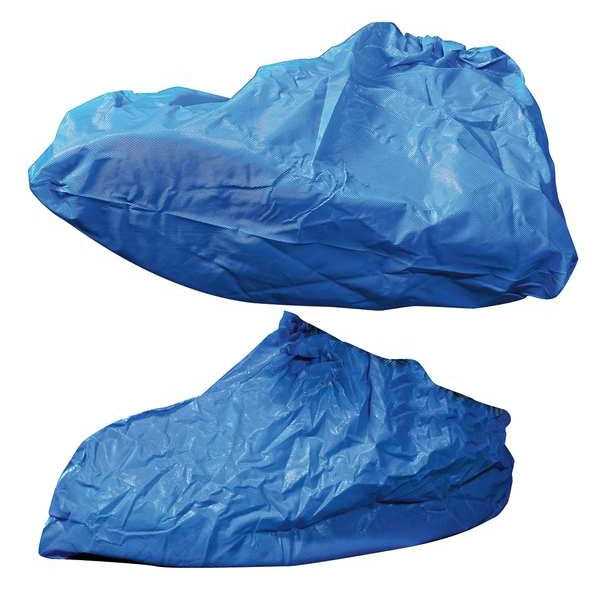 Shoe Covers, Polyethylene, 6 in, Blue, PK300