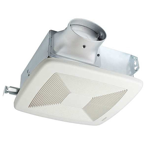 Ceiling or Wall Bathroom Fan, 80 cfm cfm, 4 in or 3 in Duct Dia., Energy StarÂ® Certified