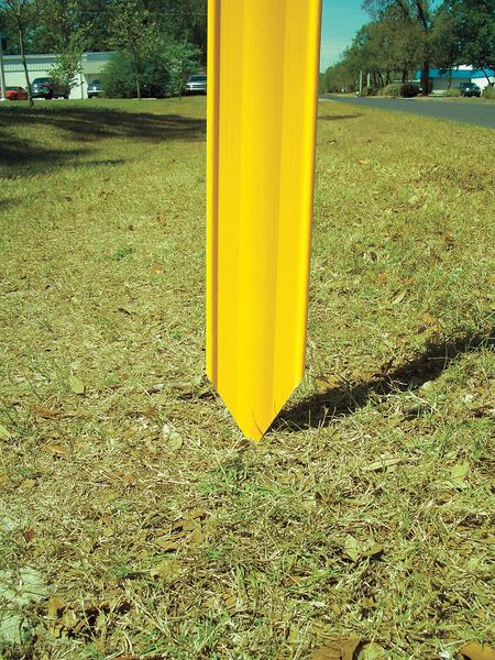 Flexible Marker Stake, Fiberglass, White/Red on White