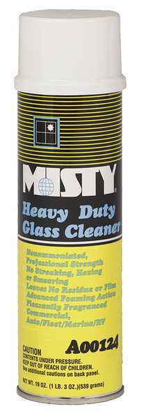 Liquid Glass Cleaner, 20 oz., White, Lemon, Aerosol can