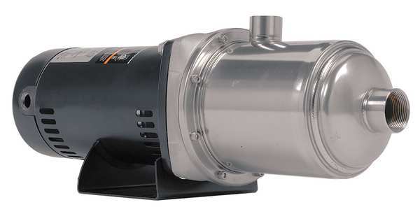 Multi-Stage Booster Pump, 1 hp, 120/240V AC, 1 Phase, 1-1/4 in NPT Inlet Size, 3 Stage
