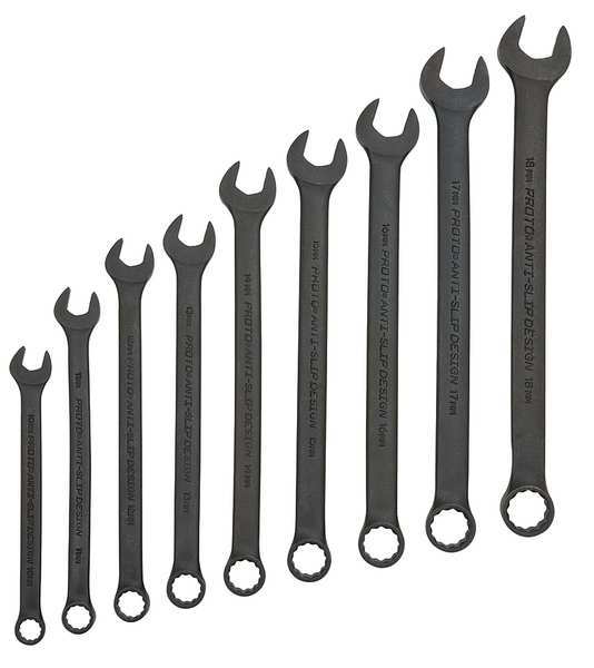 Combination Wrench Set, Metric, 18 pcs.