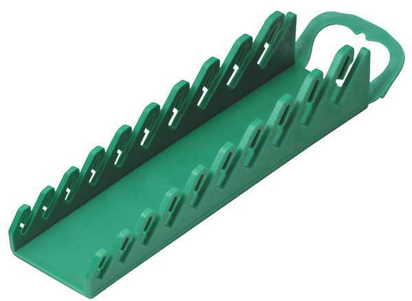 Wrench Rack, 9 Slot, 4-9/10 In. W, Green