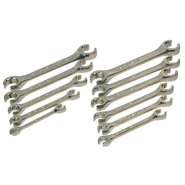 Flare Nut Wrench Set, 11 Pieces, 6 Pts