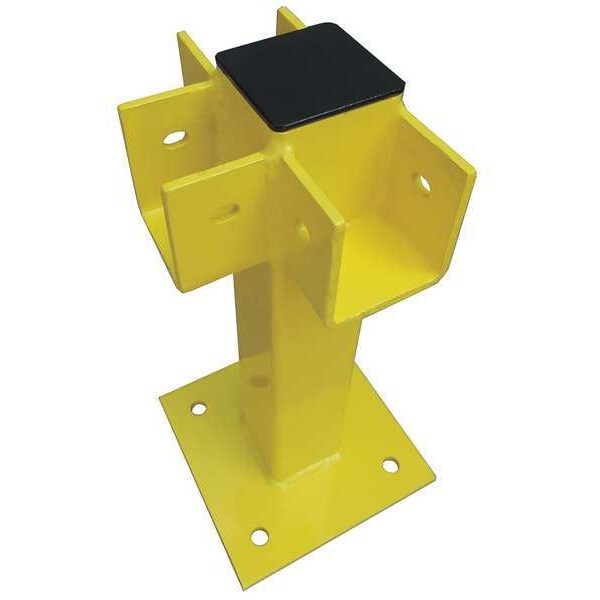 Three Way Post, 21 In., Yellow, Steel