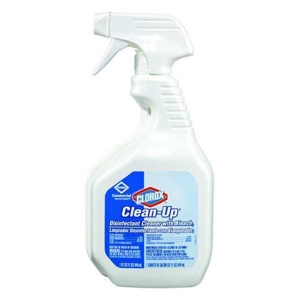 Disinfectant Cleaner, 32 oz. Trigger Spray Bottle, Unscented, Clear