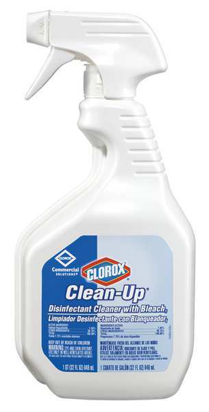 Disinfectant Cleaner, 32 oz. Trigger Spray Bottle, Unscented, Clear