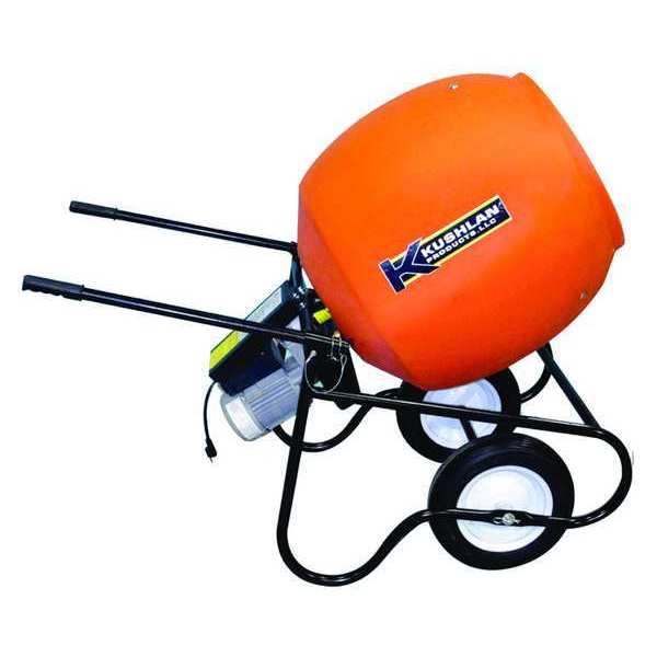 Wheelbarrow Mixer, 6 cu ft, 115V, 3/4 HP