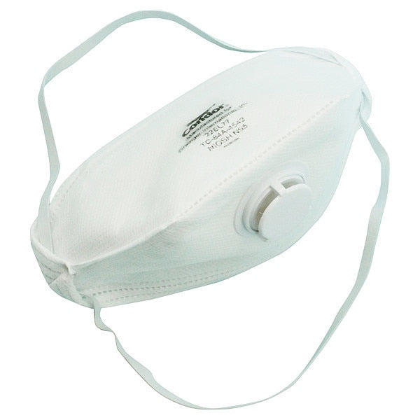 N95 Disposable Respirator w/ Valve, Universal, White, PK10