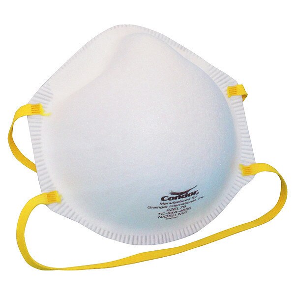 N95 Disposable Respirator, Universal, White, PK20