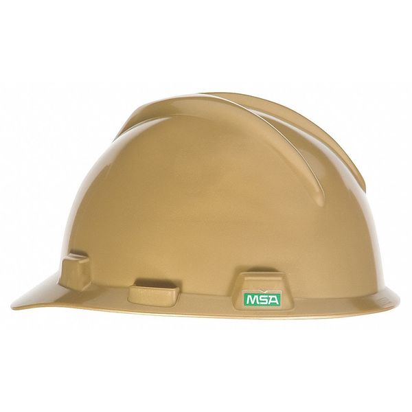 Front Brim Hard Hat, Type 1, Class E, Ratchet (4-Point), Gold