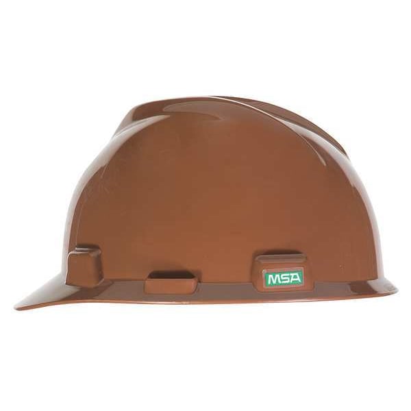 Front Brim Hard Hat, Type 1, Class E, Ratchet (4-Point), Brown