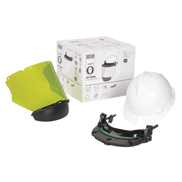 Front Brim Hard Hat, Type 1, Class E, Ratchet (4-Point), White