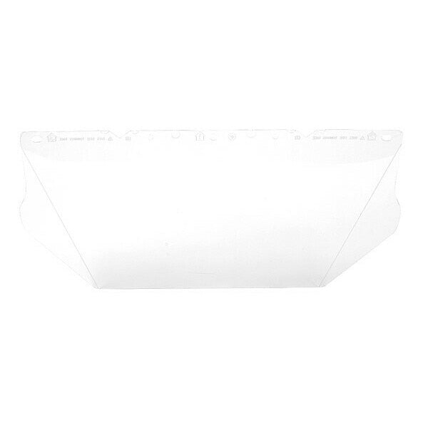 V-Gard Faceshield Visor, Polycarbonate, 8 in, Clear, Contoured, Anti-Fog, Scratch-Resistant