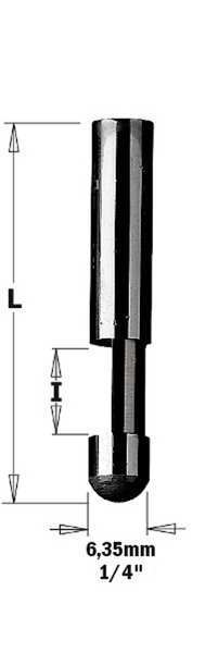 Trimmer Router Bit, HWM, 1/4 in