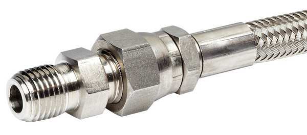 Hi-Temp Tubing, Stainless Steel, 3 Ft., 1/4 In
