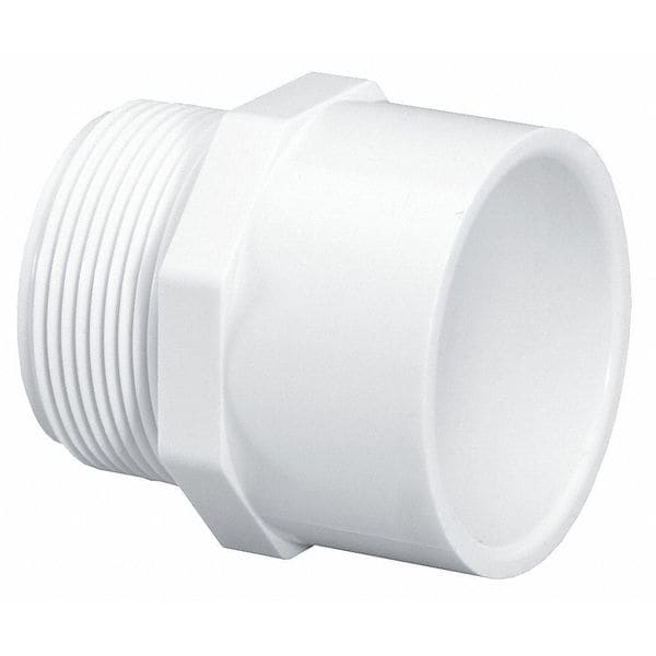 PVC Male Adapter, MNPT x Socket, 1/2 in Pipe Size